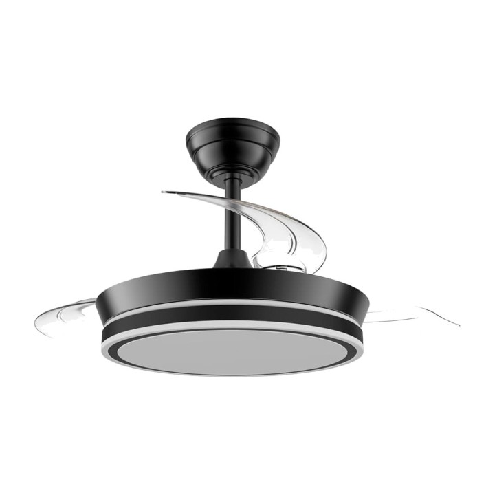 CRISTALRECORD Ventilateur de plafond LED avec pales