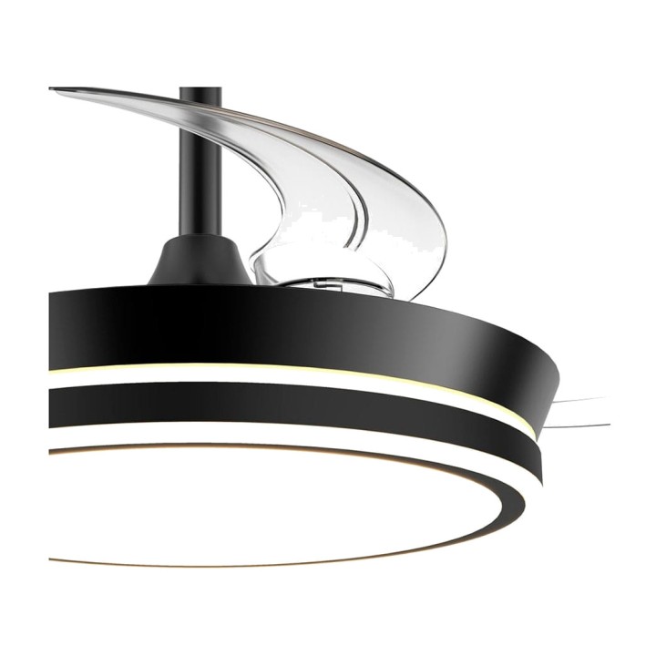 CRISTALRECORD Ventilateur de plafond LED avec pales