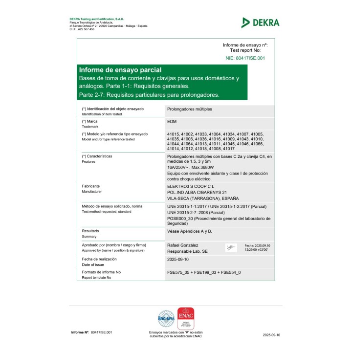 EDM Multistik med 6 Schuko-stik med lysende afbryder H05VV-F