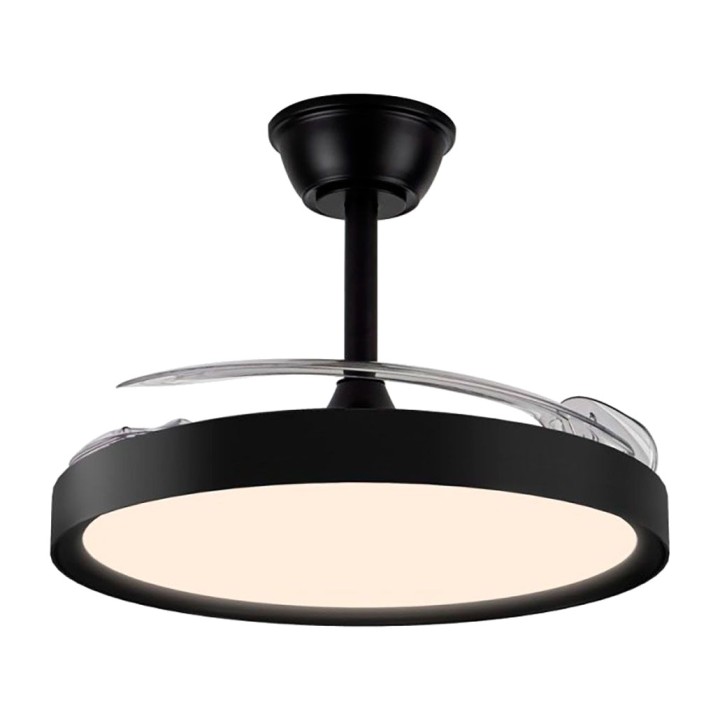 CRISTALRECORD LED ceiling fan with retractable blades and