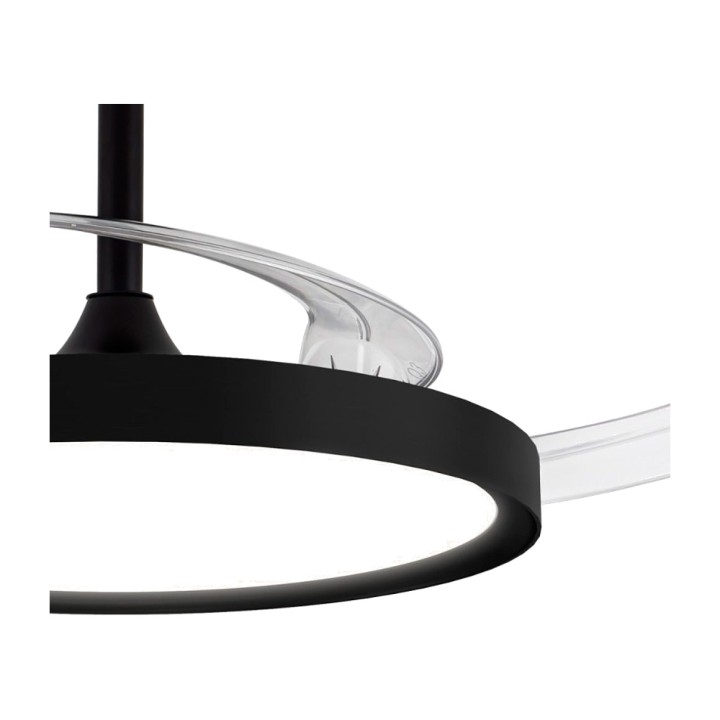 CRISTALRECORD LED ceiling fan with retractable blades and
