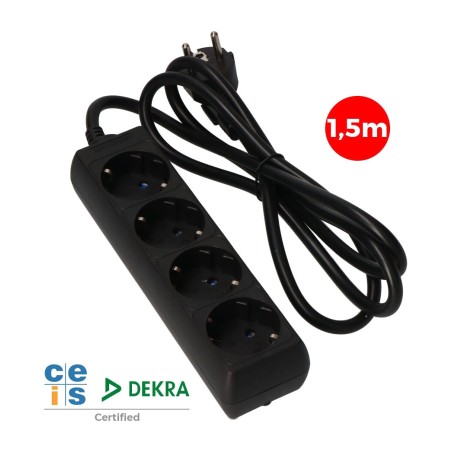 4-way schuko power strip h05vv-f 3g1,5 mm2 16 a 250 v 3680 w