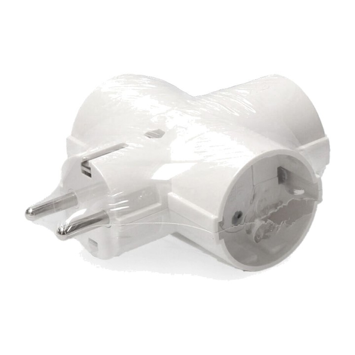 EDM Adaptador triple schuko de baquelita 2P+T 16 A 250 V (5UD) 40059VAR