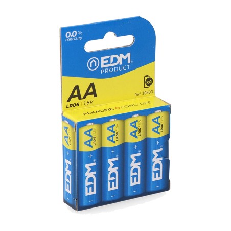 αλκαλική μπαταρία power life aa lr06 1,5 v 4 uds 50,5 mm