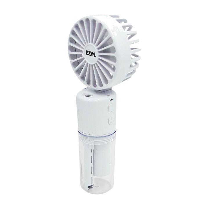 EDM Wiederaufladbarer Hand-Nebelventilator 800 MAH 16,4 CM