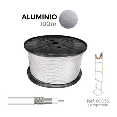 cable coaxial apantallado de aluminio por metro rg6 75 ohm