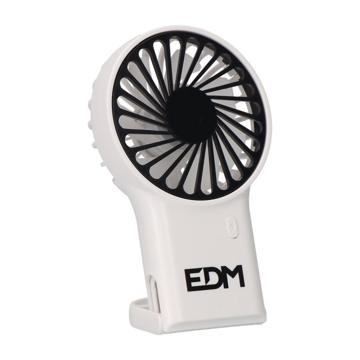 EDM Ventilatore portatile ricaricabile con gancio 400 MAH