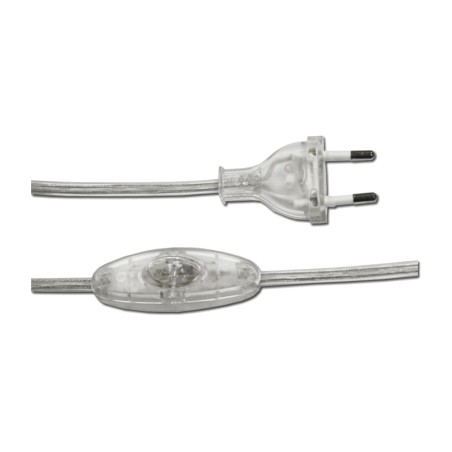 plochý připojovací kabel se zástrčkou a spínačem 3 a 1,5 m 2x0,75 mm2