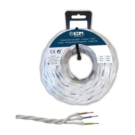 enrouleur de câble textile tressé h05v-k