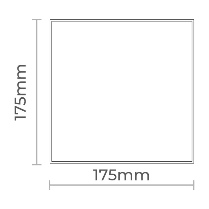 EDM Glasabdeckung für Abluftventilator 08413 175X175MM Ø10