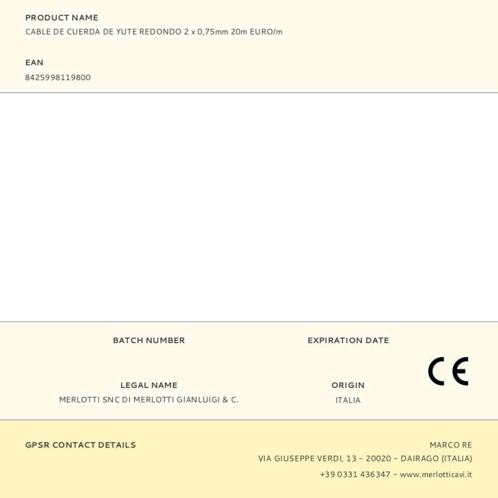 EDM Okrągła lina jutowa 20 M (20UD) 11980VAR