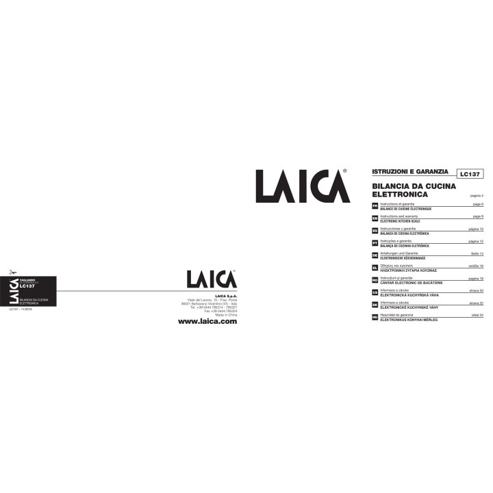 LAICA Electronic kitchen scale with spoon design 20 KG 07431
