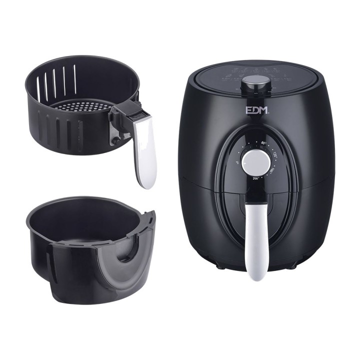 EDM Friggitrice ad aria con cestello e timer 3,6 L 1400 W