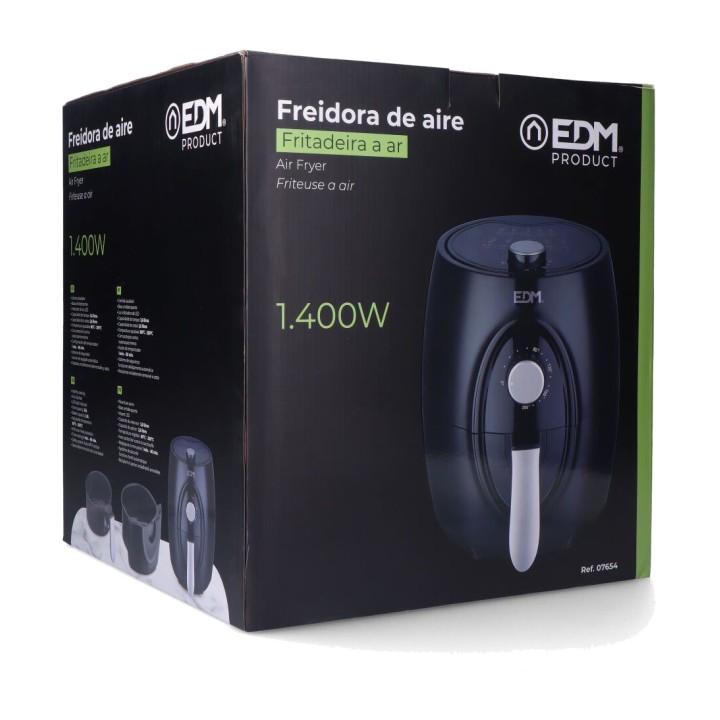 EDM Friggitrice ad aria con cestello e timer 3,6 L 1400 W