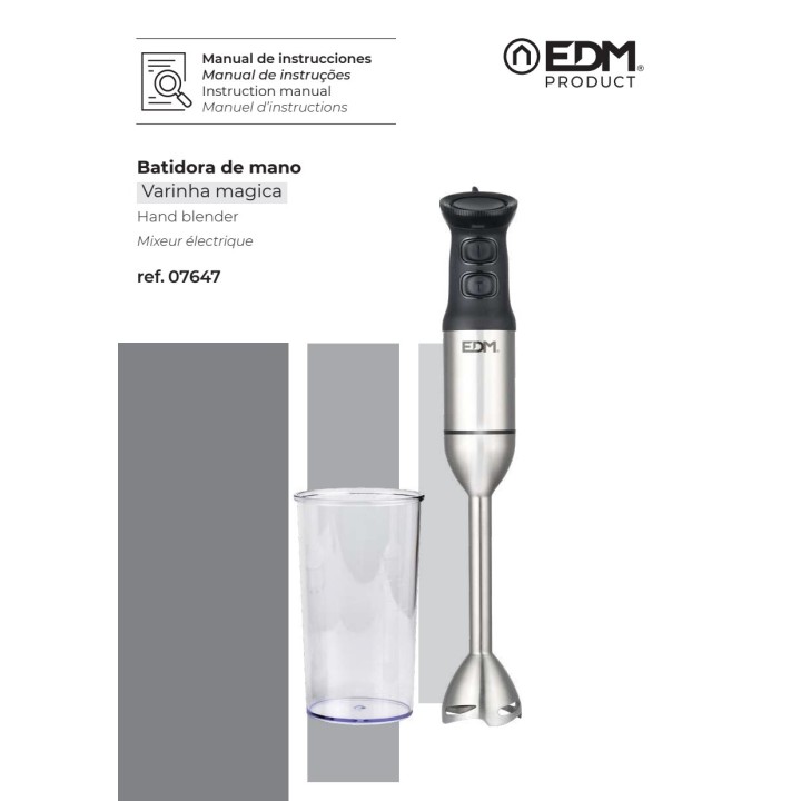 EDM Mixer de mână cu vas de amestecare 1000 W 07647