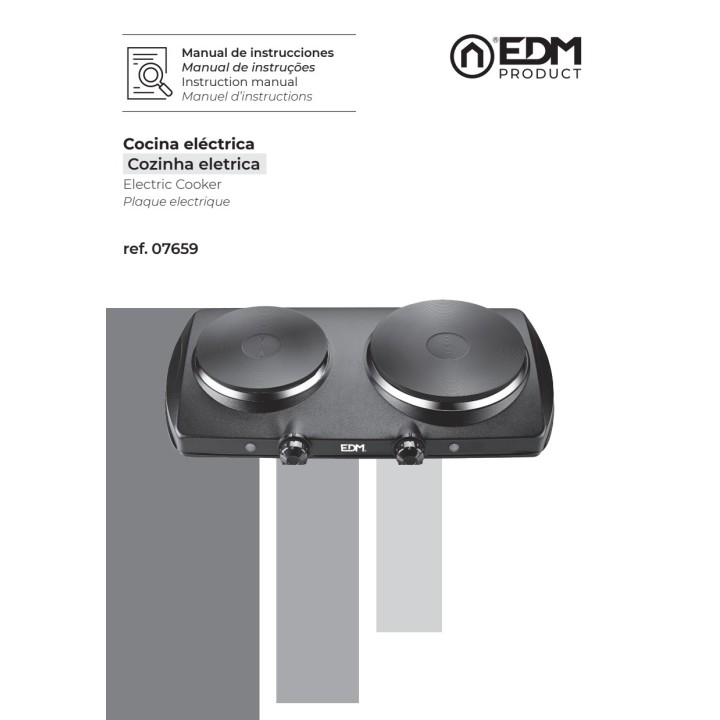 EDM Aragaz electric cu 2 zone 900-1400W 07659