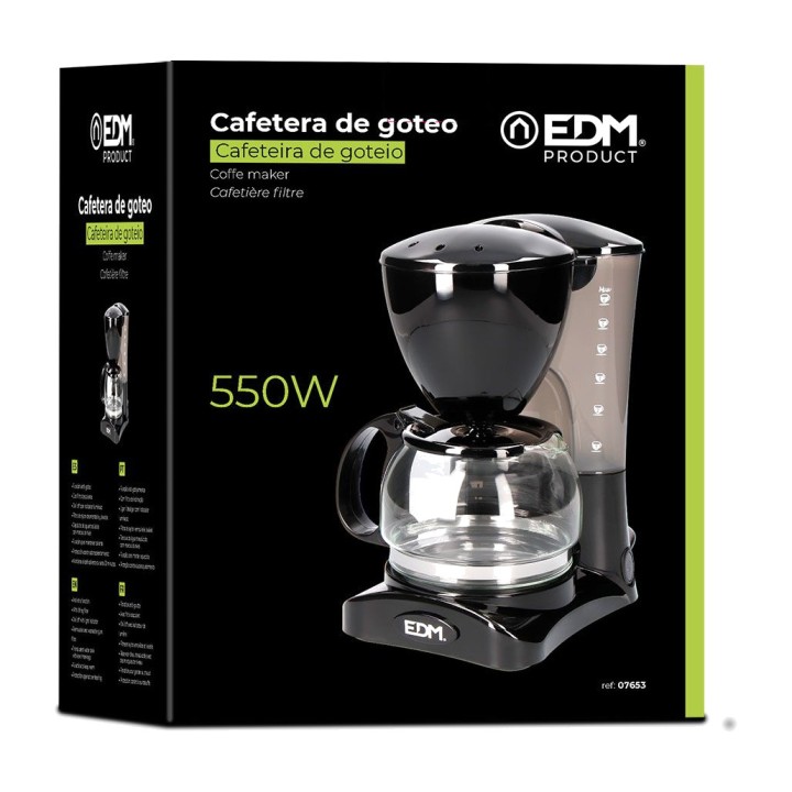 EDM 6-cup drip coffee maker with anti-drip function 550 W