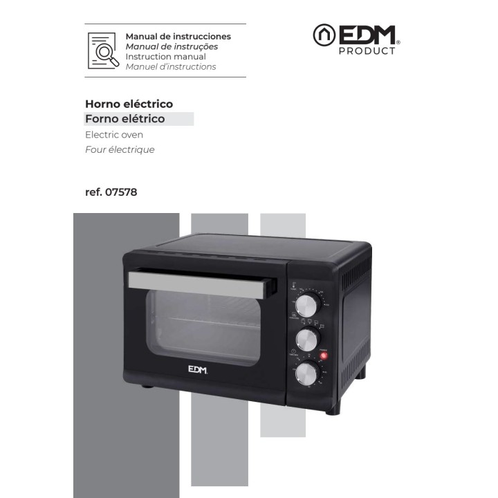 EDM Four électrique de table avec minuterie 1380 W 23 L