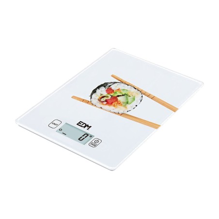 digital köksvåg i glas med volymmätare 5 kg mod 1
