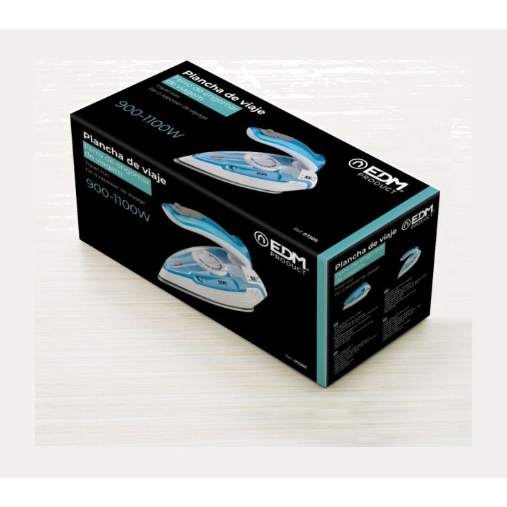 EDM Ferro da stiro a vapore da viaggio 1100 W 07305