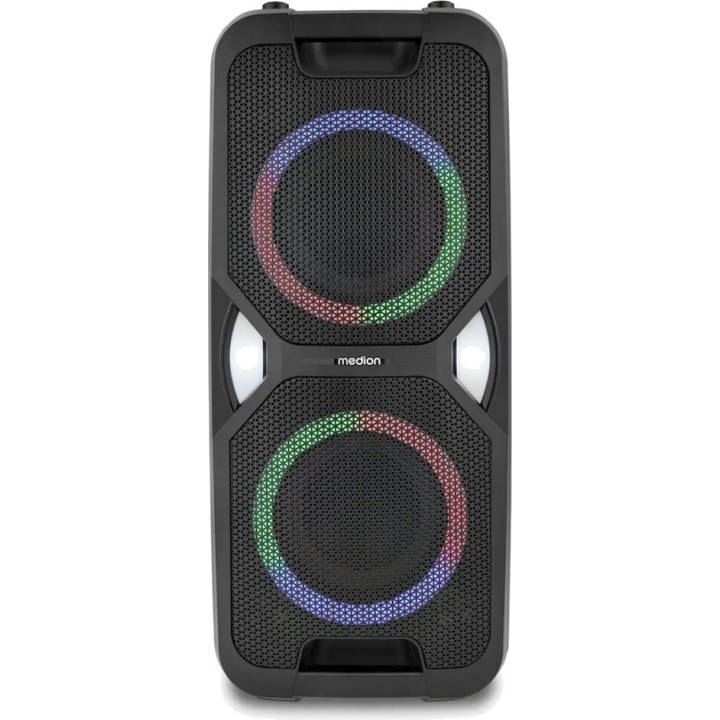 MEDION Enceinte de soirée Bluetooth avec karaoké et radio FM