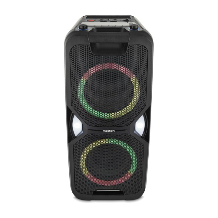 MEDION Altavoz de fiesta bluetooth con karaoke y radio FM LIFE PE-1-PURE 2X25W 100225758