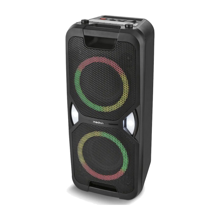MEDION Enceinte de soirée Bluetooth avec karaoké et radio FM