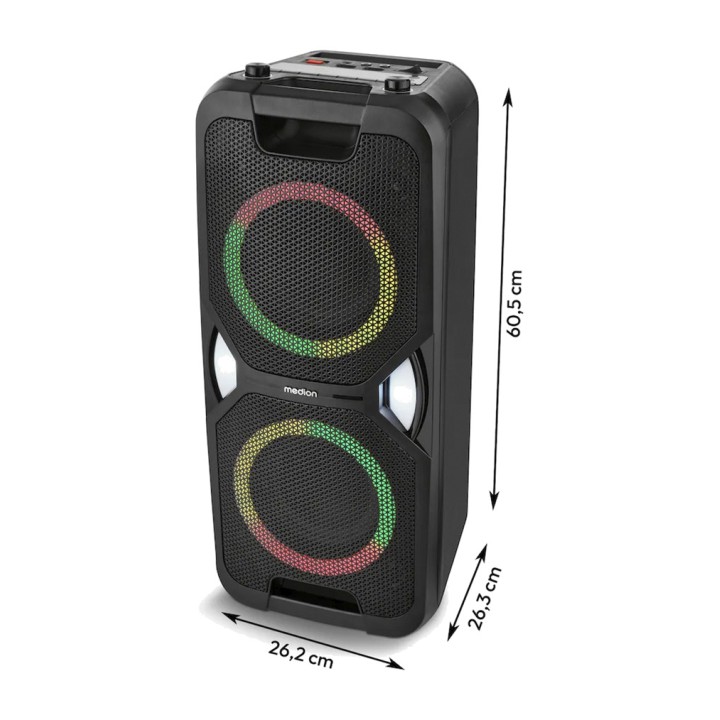 MEDION Bluetooth-festhøjttaler med karaoke og FM-radio LIFE