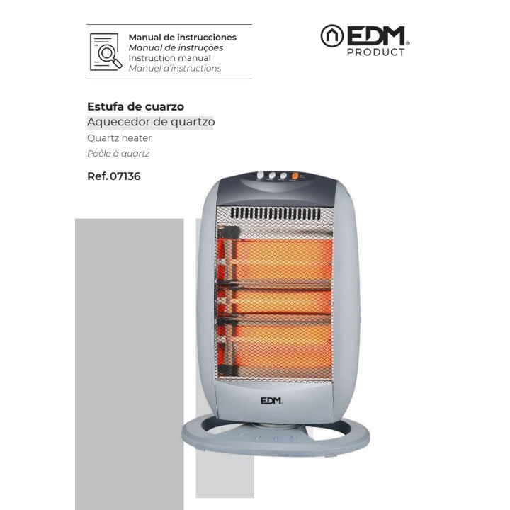 EDM Radiateur à quartz oscillant avec système