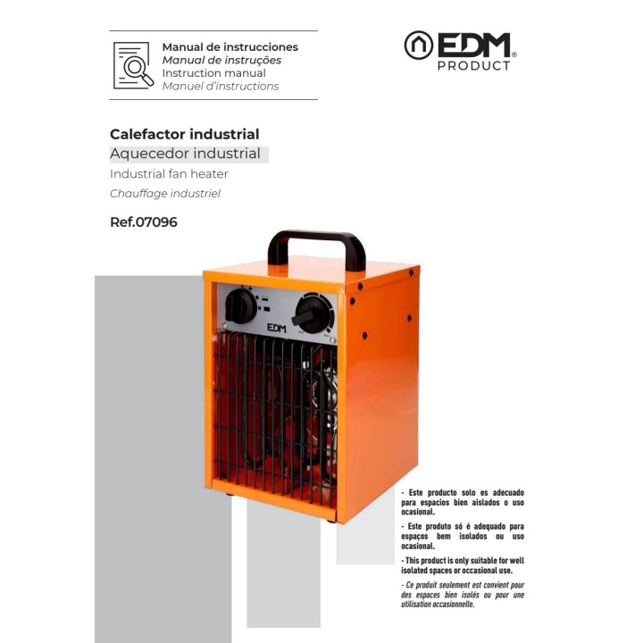 EDM Riscaldatore industriale 2000 W 07096