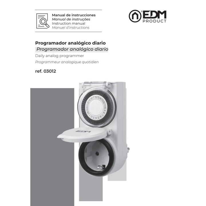 EDM Programmatore giornaliero analogico da esterno 16 A 230