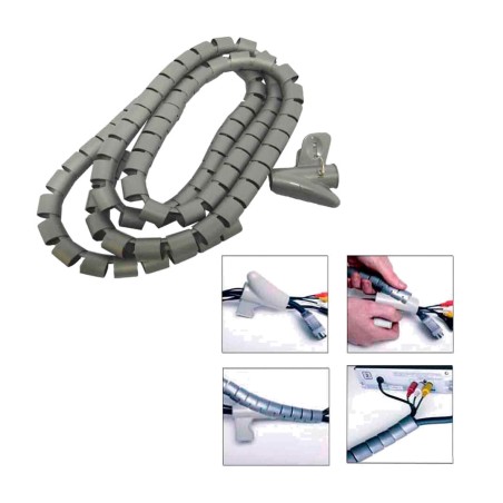 organizador de cables tipo comecables 25 mm 2 m