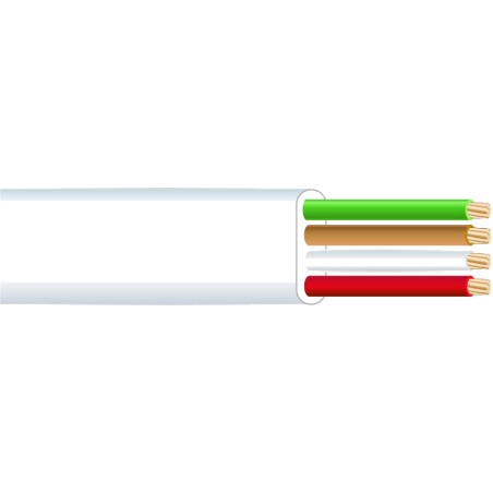cable telefónico plano de 4 vías por metro euro/m