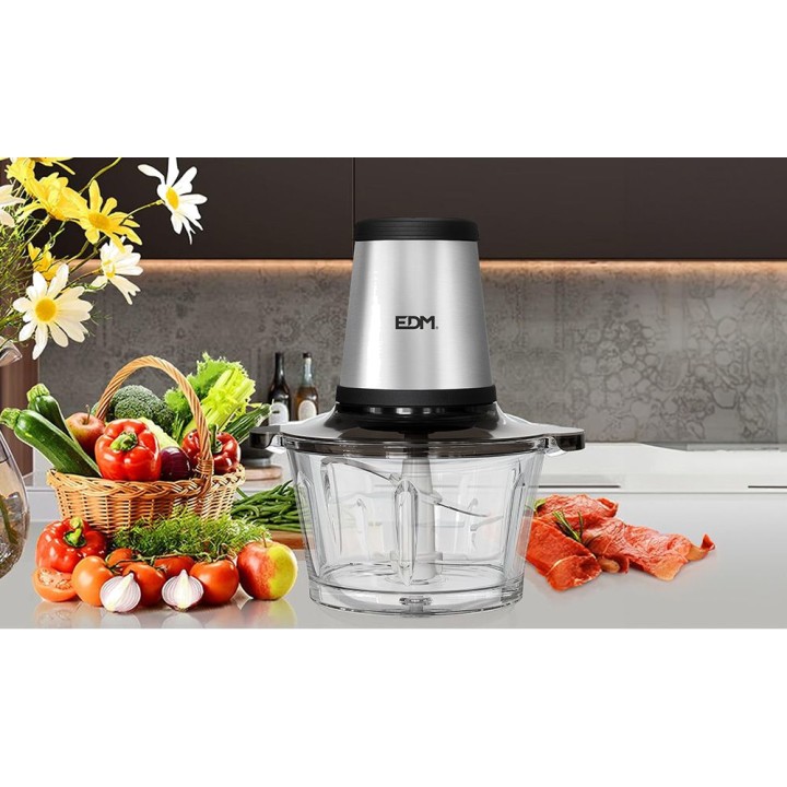 EDM Picadora eléctrica de acero inoxidable con vaso de