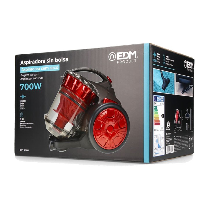 EDM Bagless multicyclonic vacuum cleaner 700 W 2,2 L 07695