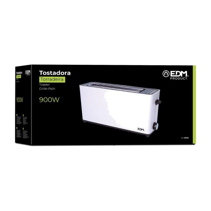 EDM Pitkäaukkoisella leivänpaahdin 900 W 07639VAR