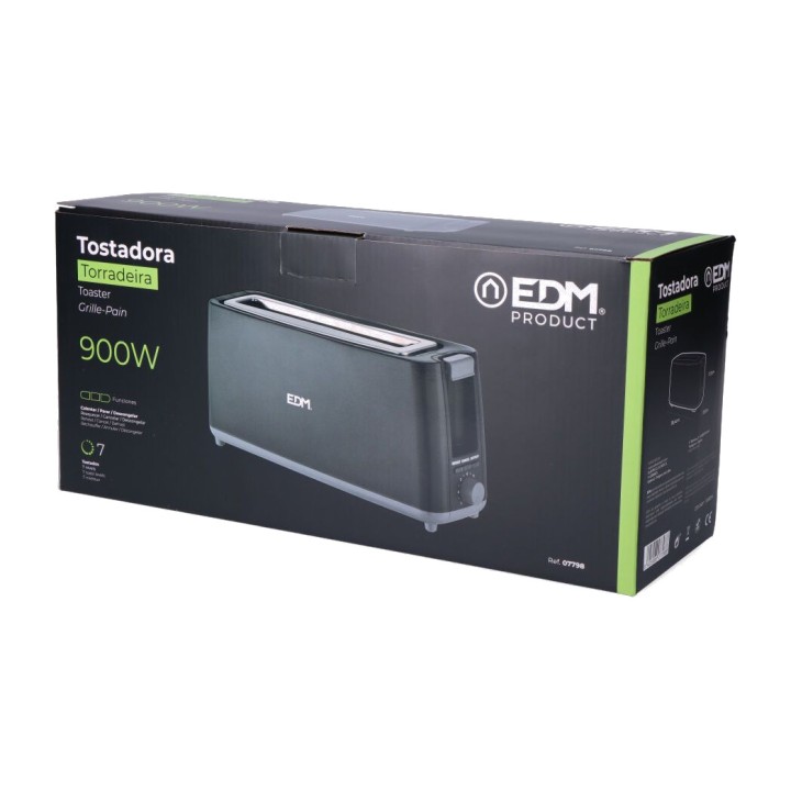 EDM Φρυγανιέρα με μακριά σχισμή 900 W 07639VAR