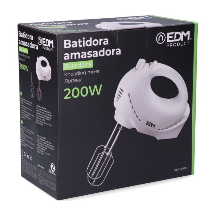EDM Ruční šlehací mixér s metlami a turbo 200 W 07679