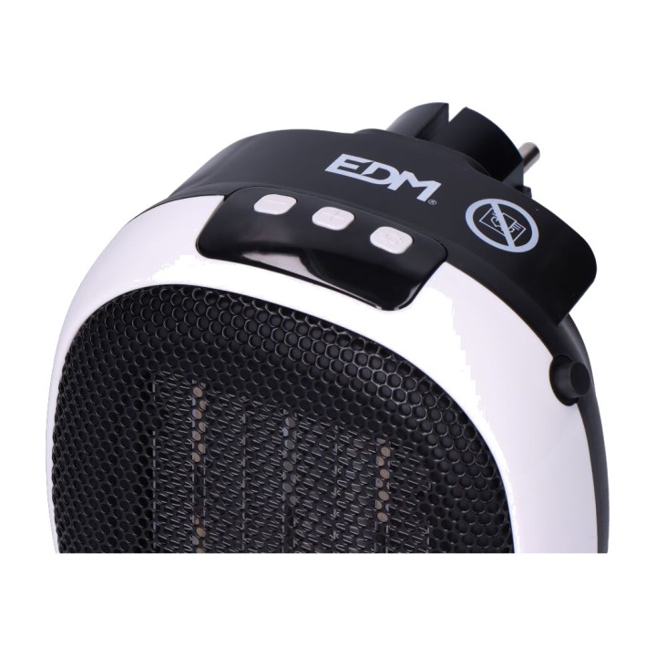 EDM Mini termoventilatore ceramico da presa 700 W 10,8 CM