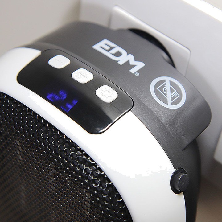 EDM Mini calefactor cerámico de enchufe 700 W 10,8 CM 07187