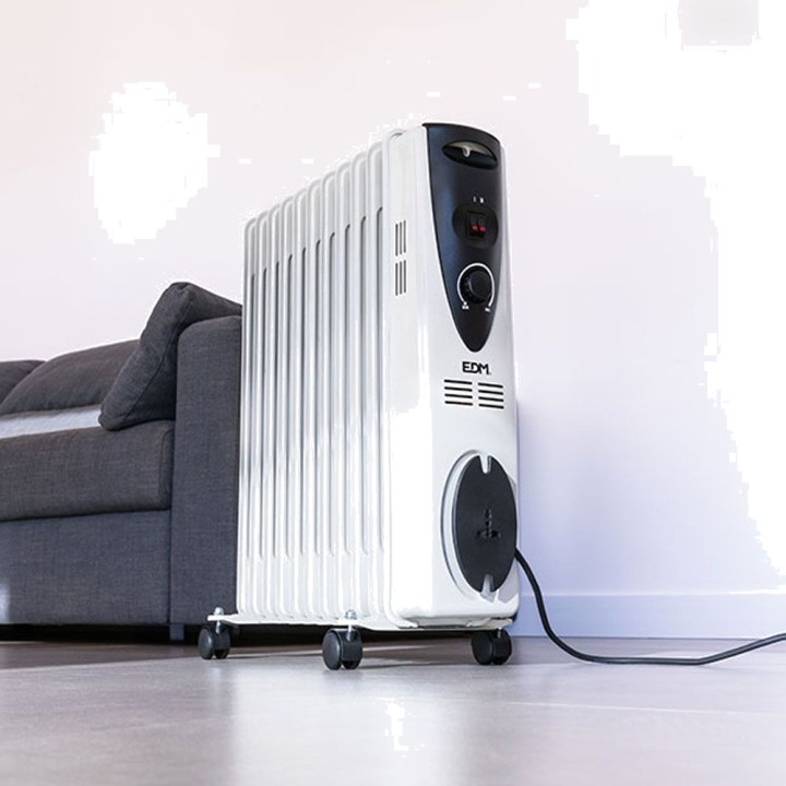 EDM Radiador de aceite de 11 elementos 2500 W 73 CM 07123