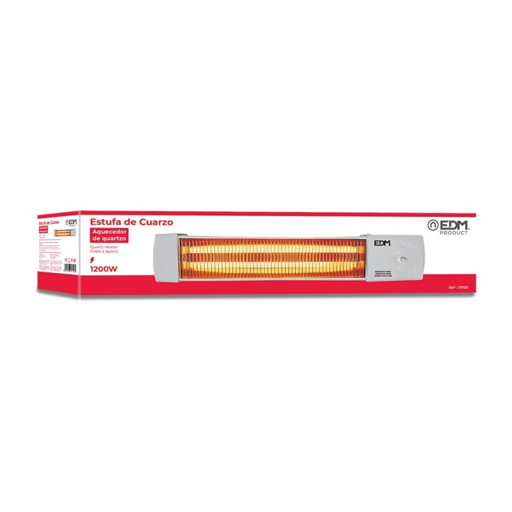 EDM Adjustable quartz bathroom heater MARFIL-600/1200W 10,5