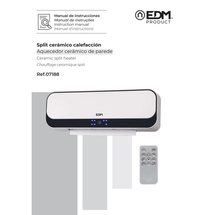 EDM Calorifer split de perete cu telecomandă și programator
