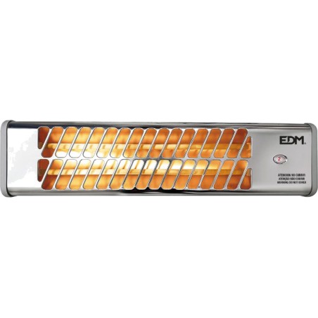 adjustable quartz bathroom heater cromo-600/1200w 13,5 cm