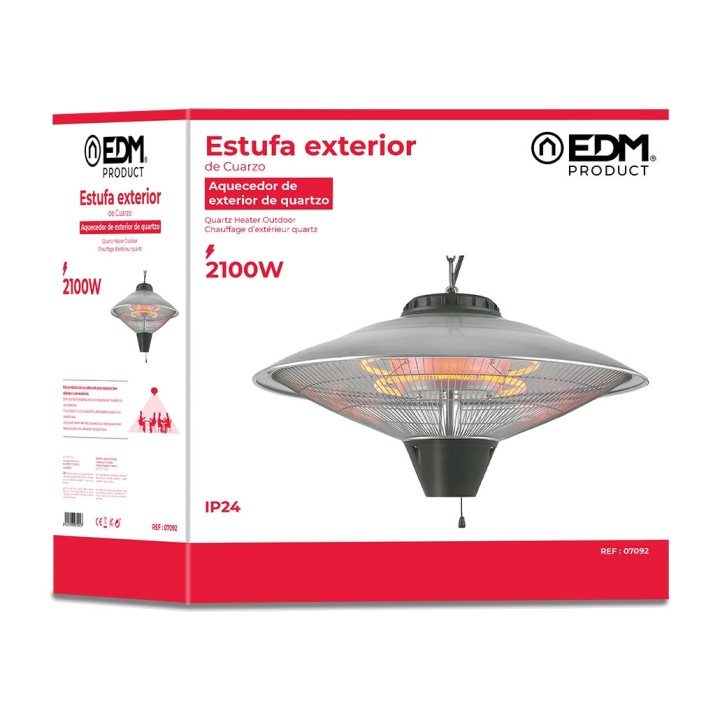 EDM Estufa de cuarzo de exterior para techo 2100 W 07092