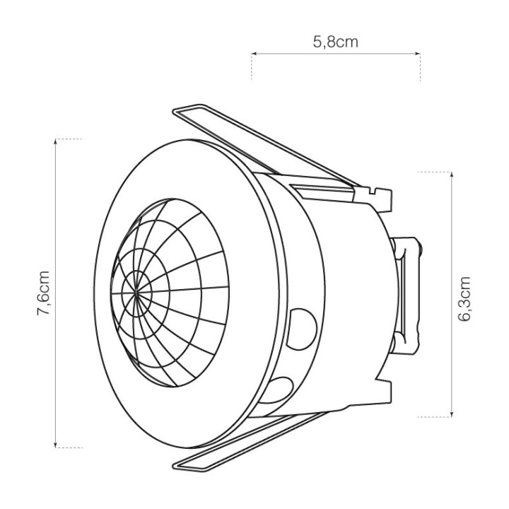 EDM Detector de movimiento empotrable 360° 1200 W IP20 03223