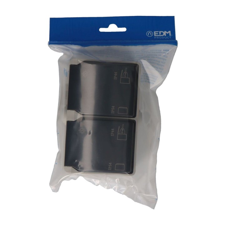 SOLERA Base de enchufe doble estanca de superficie 2P+T IP44