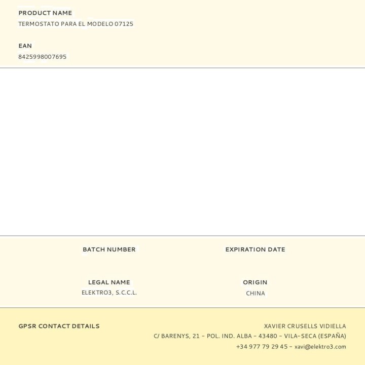 EDM Thermostat de rechange pour radiateur à bain d’huile