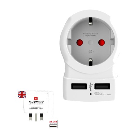 adattatore da viaggio da europa a regno unito con usb 1500280