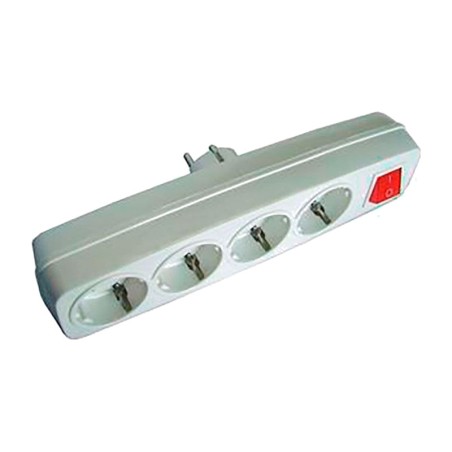 4-outlet multi-adapter with illuminated switch 2p+t 16 a 250 v